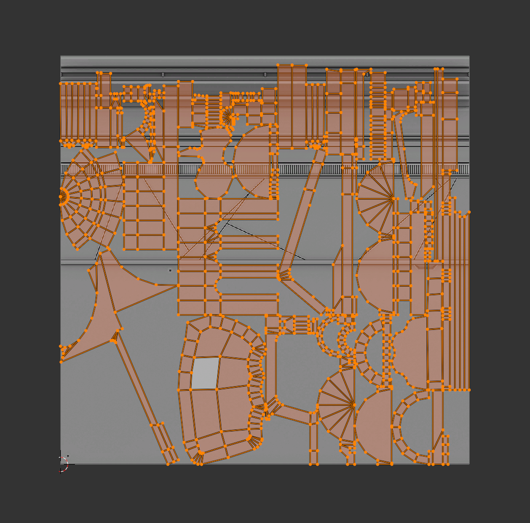 A clean UV map with organized islands.