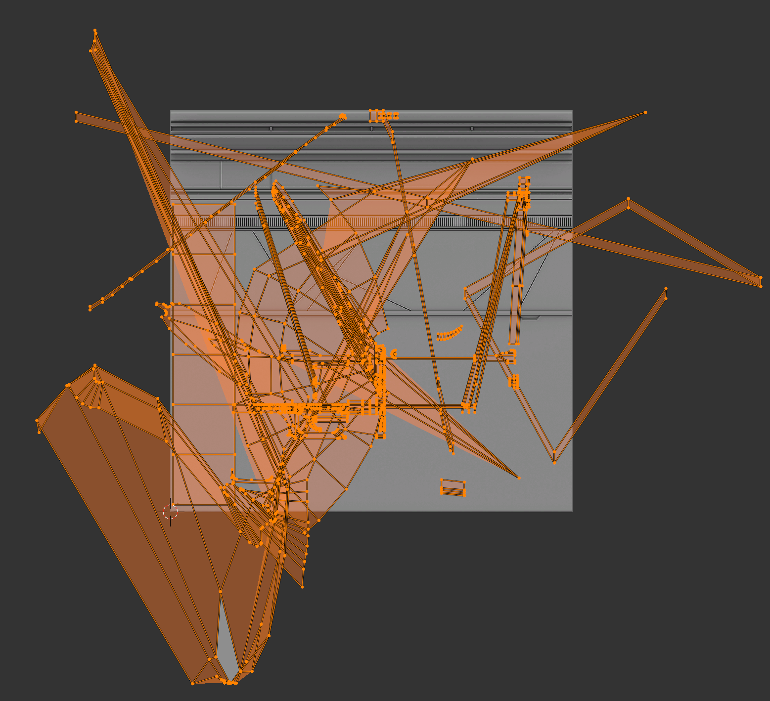 A chaotic with disorganized islands.