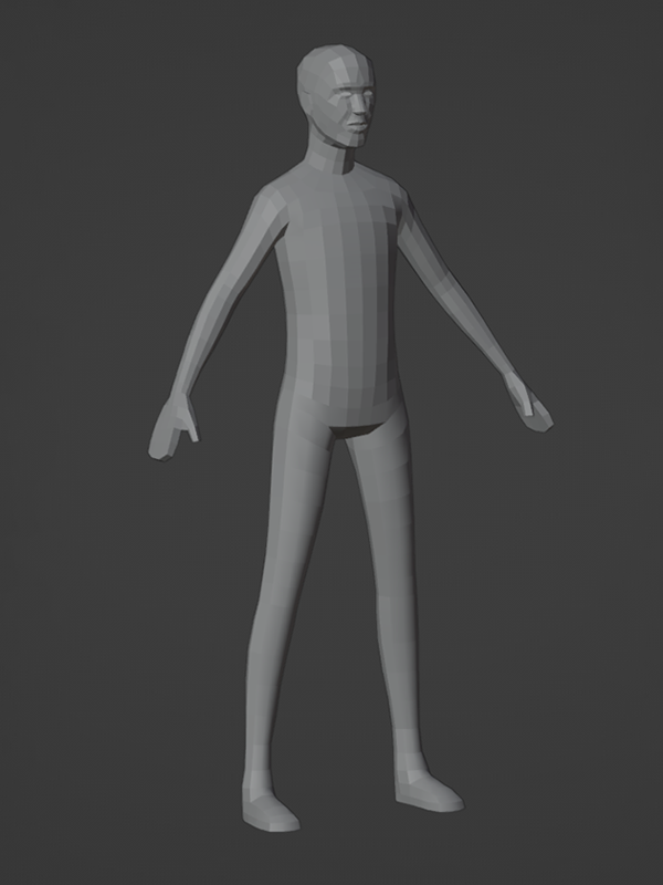 Human male body and head texture (painted with Adobe Animate)