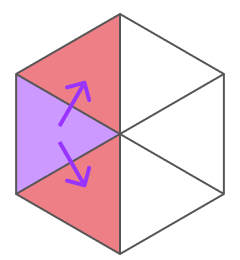 Adjacent triangles indicated around requested triangle