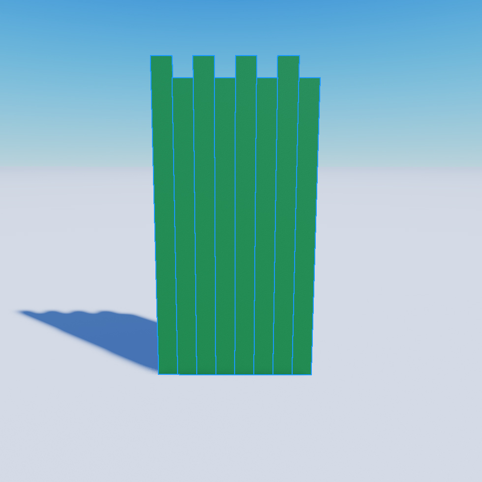 A row of blocks