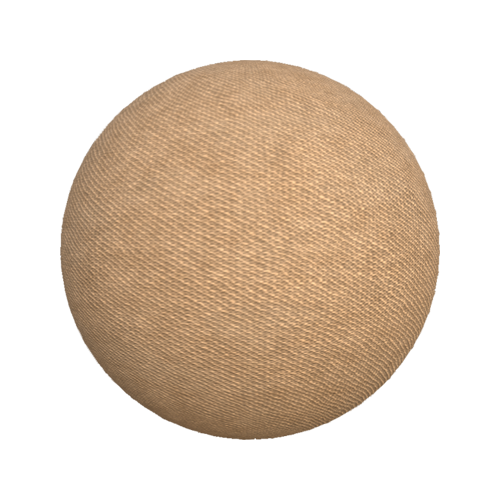 A sphere with a basket-like surface.