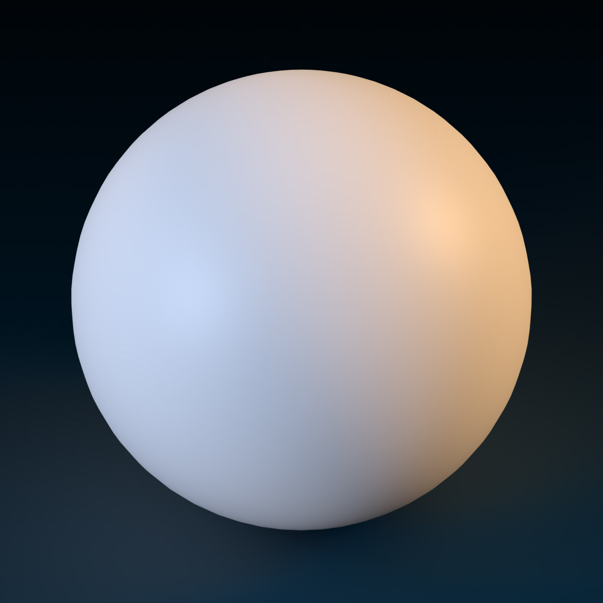 A blank white sphere with a dark background.