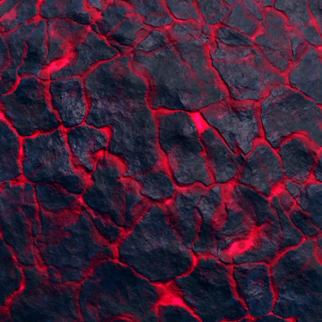 Appearance of Cracked Lava material