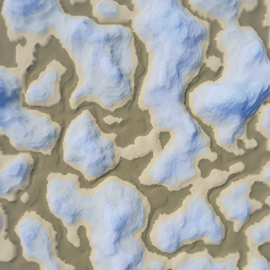 Terrain generated from the example heightmap and colormap