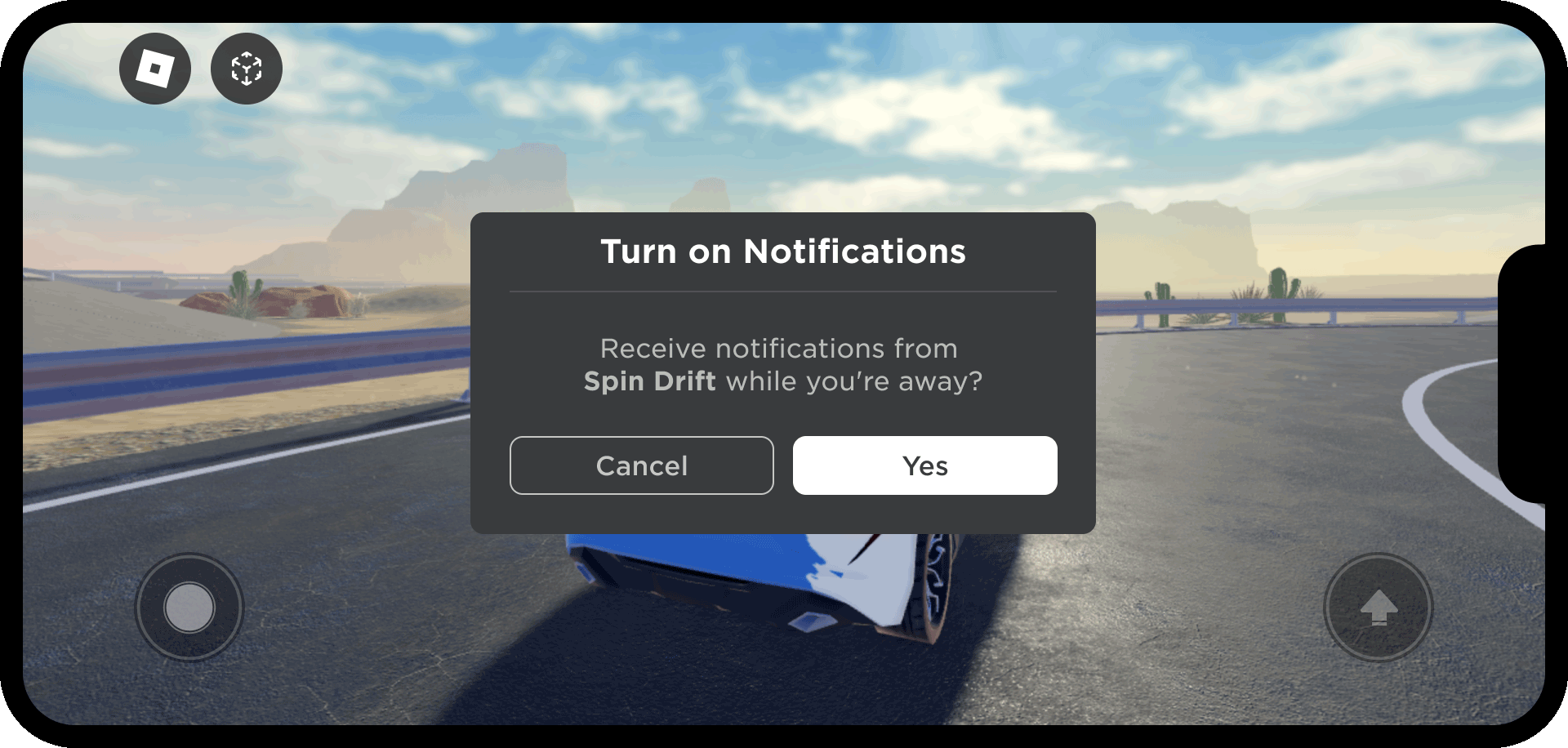 The in-experience permission prompt encourages users to enable notifications