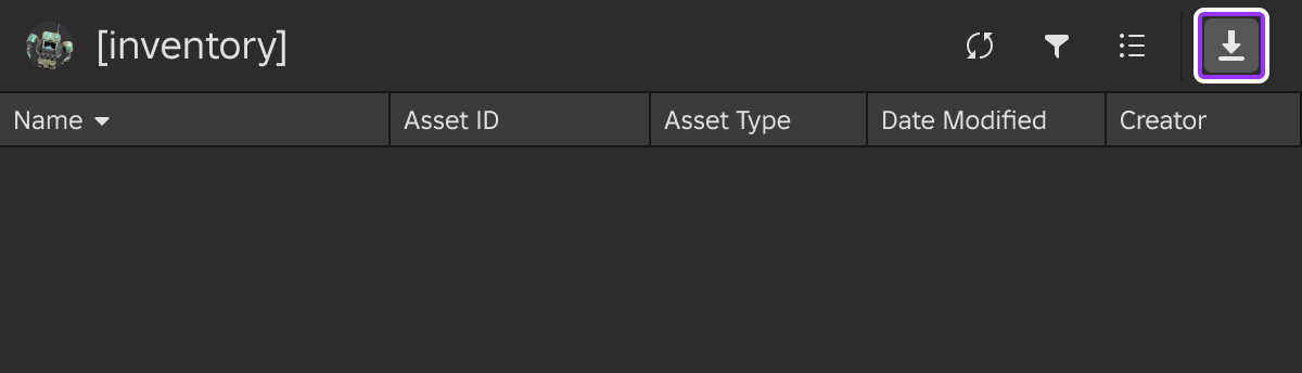 The Asset Manager window with the Bulk Import button highlighted.