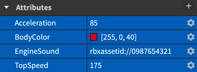 A close up view of the Attributes section of the Properties window.