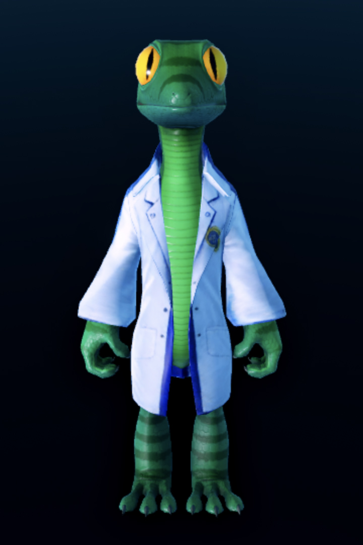 Front view of character's lab coat with Specify Front View disabled