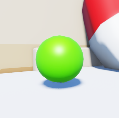 A close up view of the green gumdrop