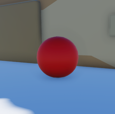 A close up view of the red gumdrop