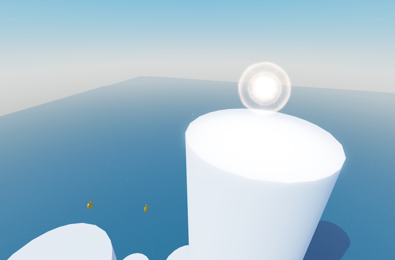 The sample Island Jump experience with Soft lighting style.