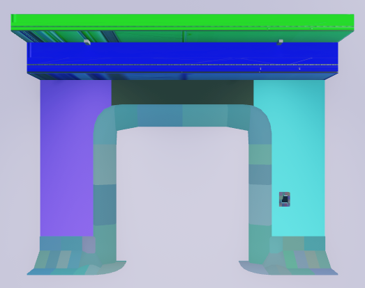 A doorway model with optimized hitbox meshes.